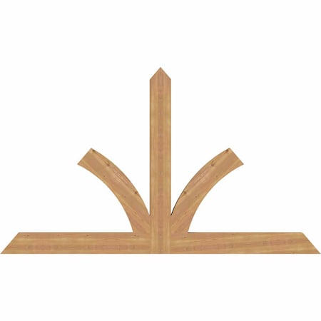 Ekena Millwork Richland Timber Gable Bracket, Western Red Cedar, 84"W x 49"H x 3 1/2"D x 5 1/2"F, 14/12 Pitch GBW084X49X0406RIC00SWR